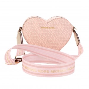 Dievčenská kabelka v tvare srdca ružová MICHAEL KORS