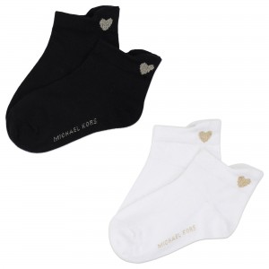 Dievčenské ponožky 2 páry tmavomodré a biele MICHAEL KORS