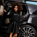 Dievčenské šaty flitrová sukňa čierne MICHAEL KORS