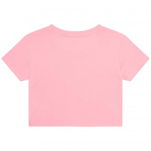 Dievčenské tričko viazané na uzol ružové MICHAEL KORS