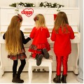Dievčenské šaty červené WAITING FOR CHRISTMAS DAGA