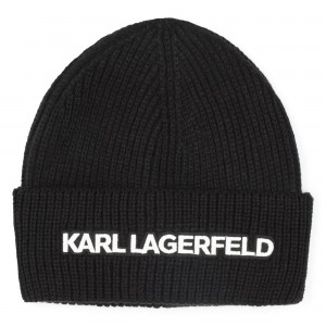 Unisex čiapka čierna logo KARL LAGERFELD