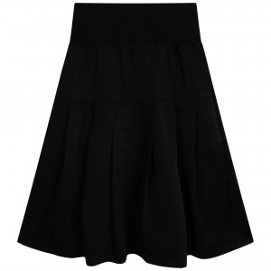 Dievčenská sukňa midi čierna s kapsou KARL LAGERFELD