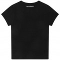 Dievčenské tričko Choupette čierne KARL LAGERFELD