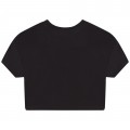 Dievčenský top oversize čierny KARL LAGERFELD