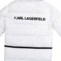 Detská zimná bunda dlhá biela KARL LAGERFELD