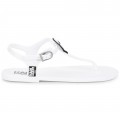 Dievčenské flip flops biele KARL LAGERFELD