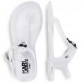 Dievčenské flip flops biele KARL LAGERFELD