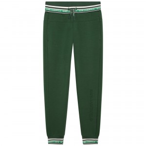 Chlapčenské joggingové nohavice s logom zelené KARL LAGERFELD