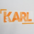 Chlapčenské tričko biele potlač orange KARL LAGERFELD