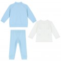 Chlapčenská súprava mikina tričko a nohavice modrá KARL LAGERFELD