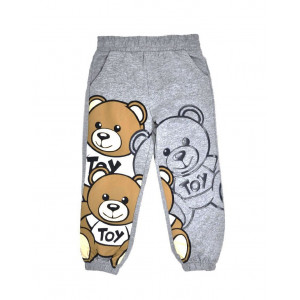 Detské teplákové nohavice  Teddy Bear sivé MOSCHINO
