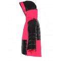 SKI zimná bunda s prírodnou kožušinou fuksia CORAL/pilguni