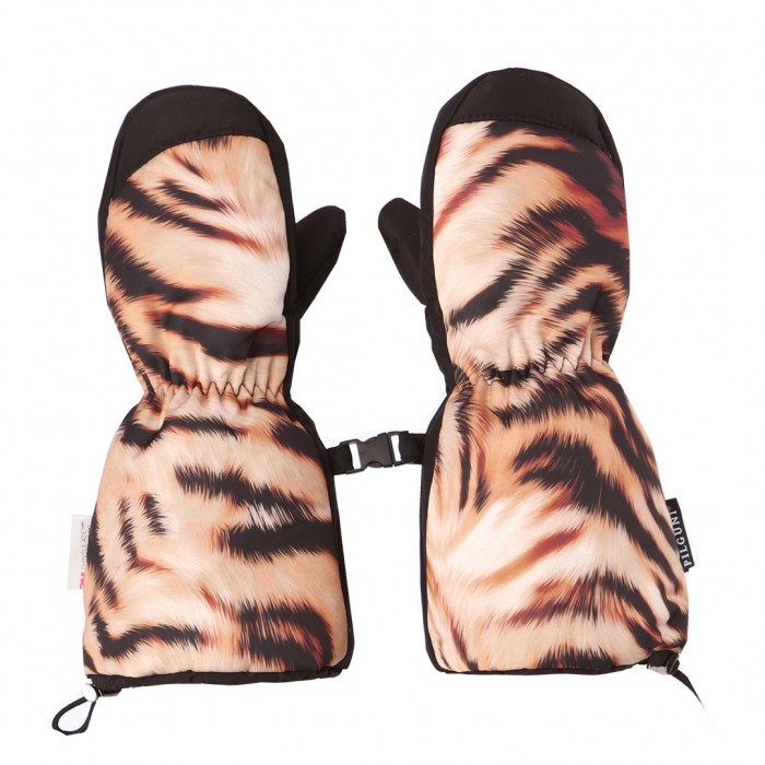 Dievčenské zimné rukavice dlhé palčiaky ZEBRA/pilguni