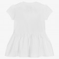 Dievčenské baby šaty bavlnené biele MOSCHINO