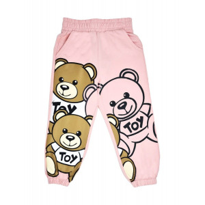 Dievčenské teplákové nohavice  Teddy Bear ružové MOSCHINO