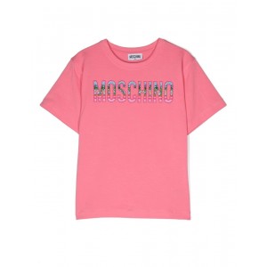 Dievčenské tričko oversize ružové MOSCHINO